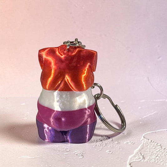 Torso nøglering - lesbian pride