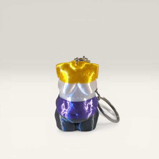 Torso nøglering - non-binary pride