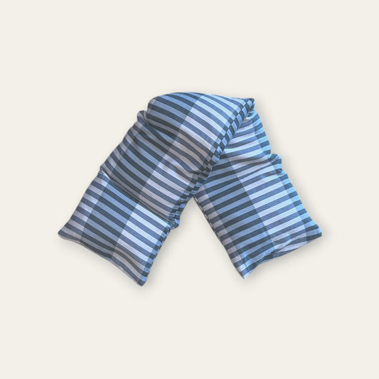 Stor varmepude - blåstribet