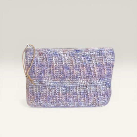 Luksus hæklet pung i silk mohair – Lilla