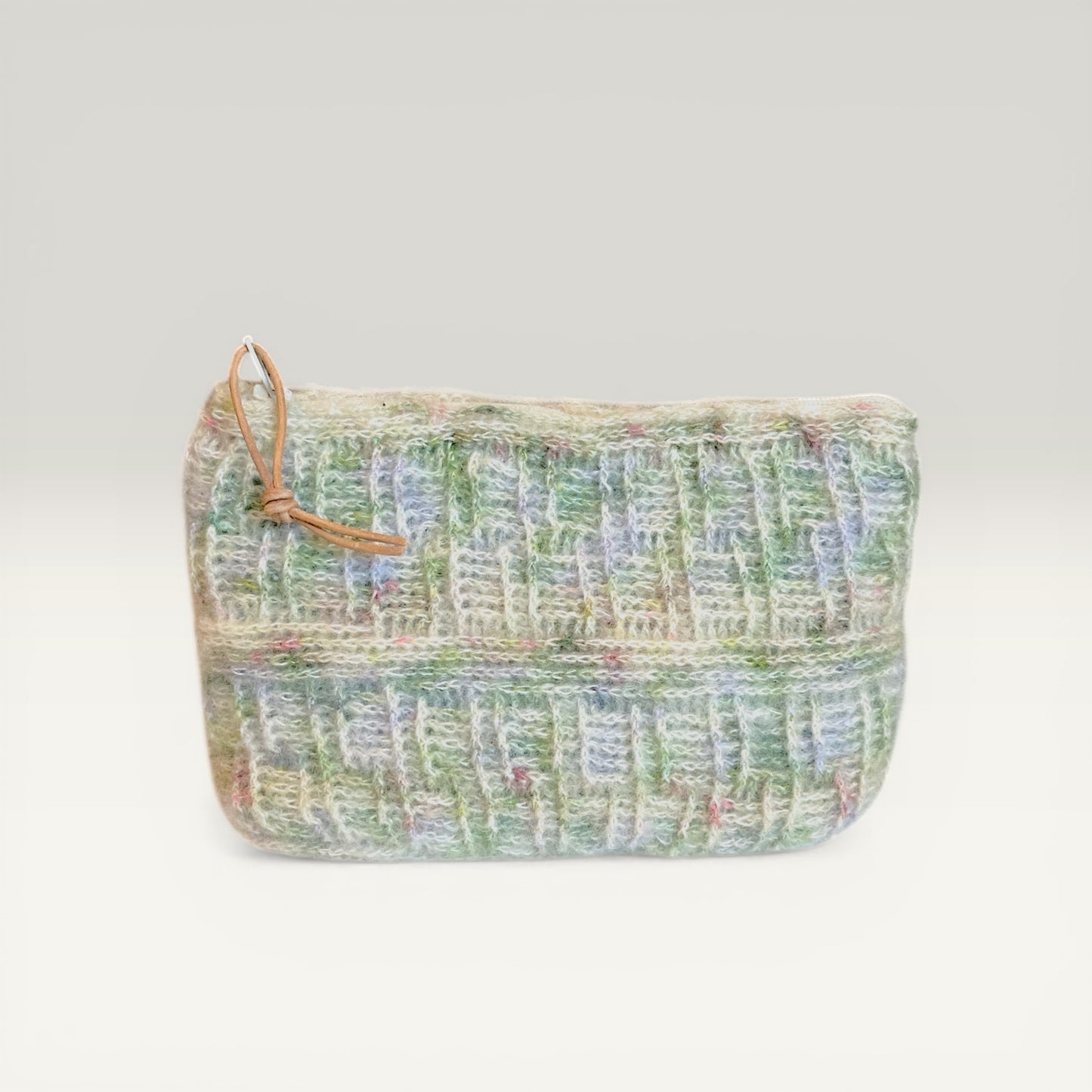 Luksus hæklet pung i silk mohair – Grøn
