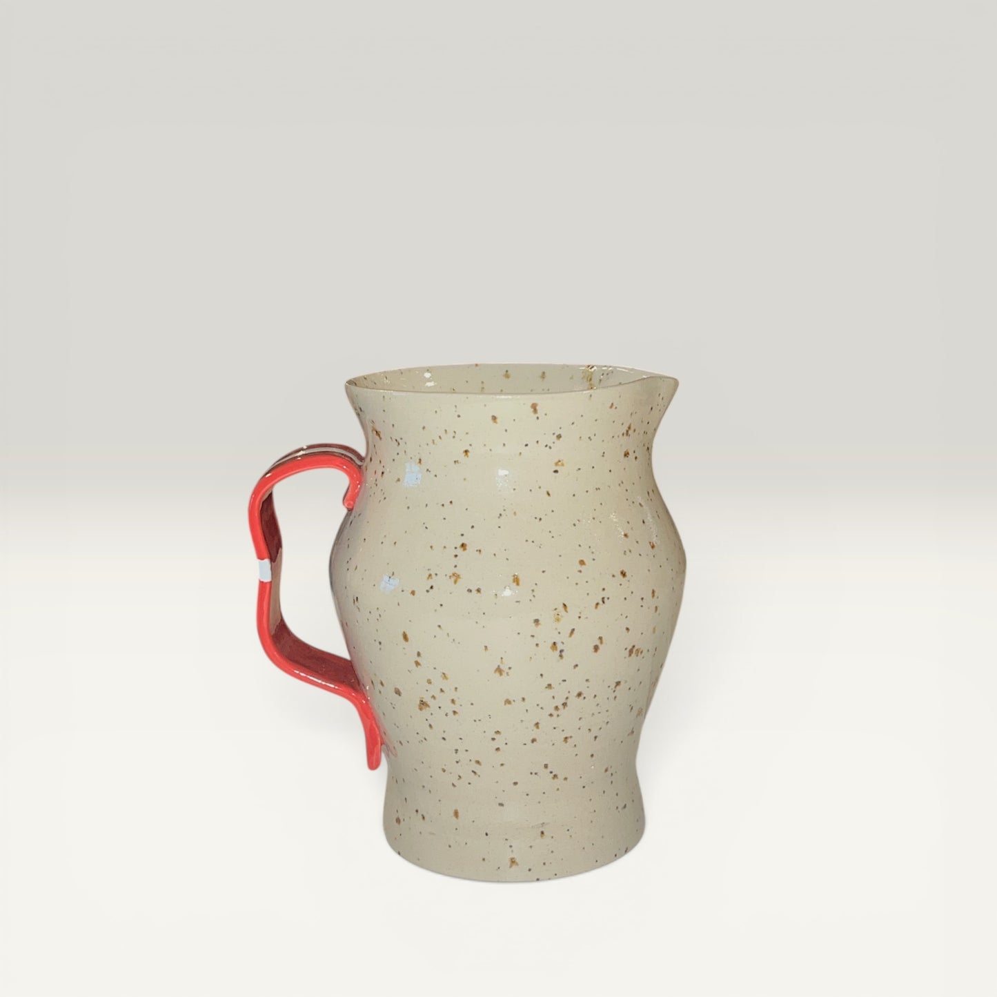Keramikkande med dannebrogshank – hånddrejet, 13 cm – Karlines Keramik