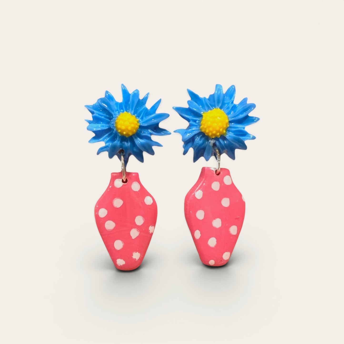 Ørestikker i form af vase – håndlavet polymer clay | Øjenguf