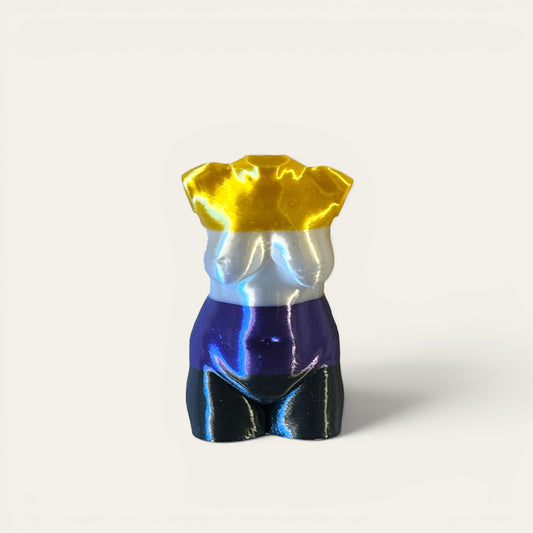 Broche torso - non-binary pride