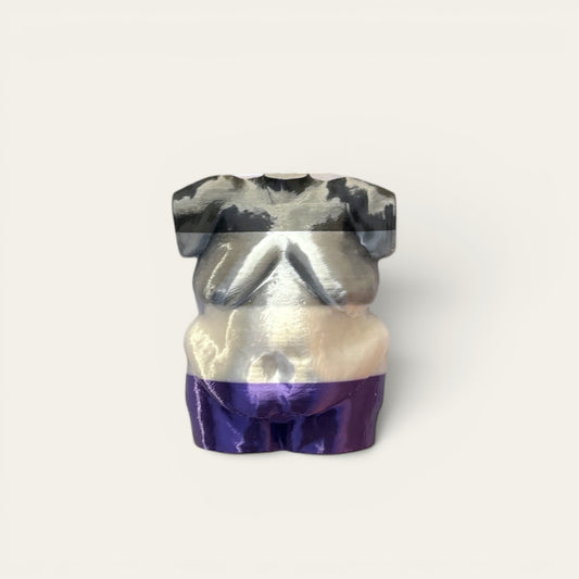 Broche torso - asexual pride