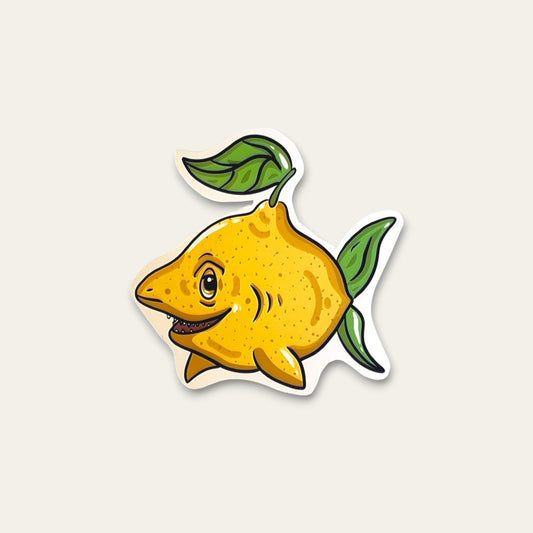 Sticker – citron haj fra Hajland | Caths in Space Art