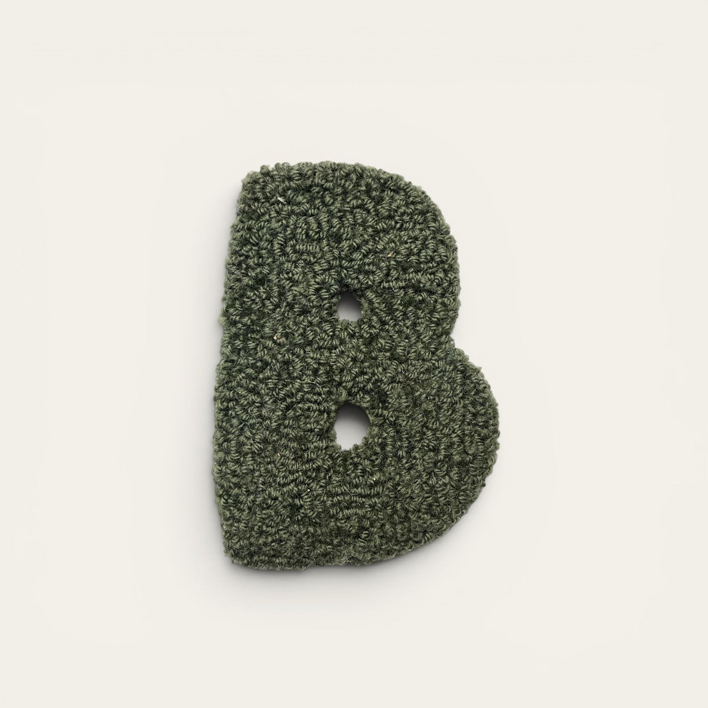 Håndlavet Tuftet Bogstav 14 cm - Personlig Væg Dekoration (B)