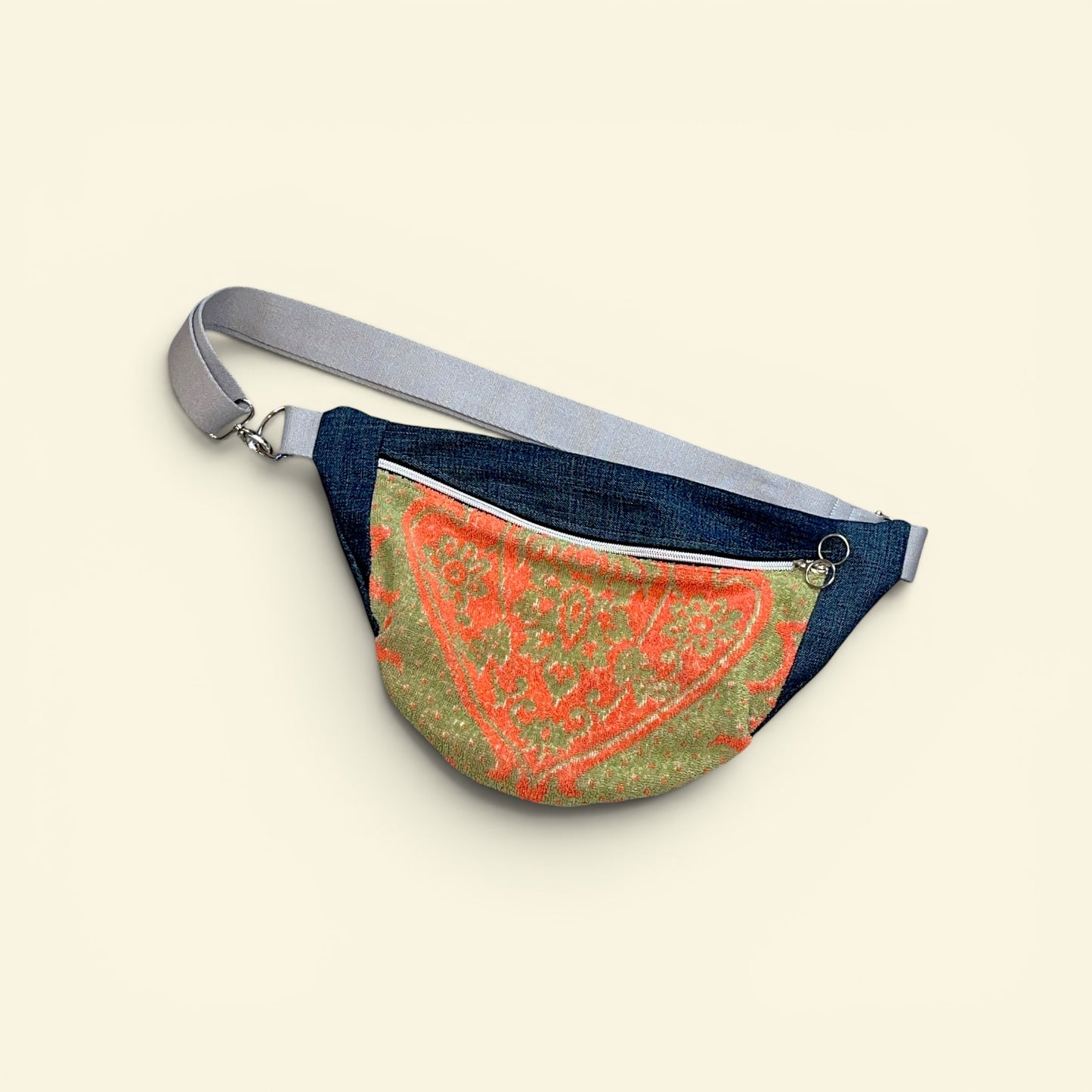 Stor bumbag i denim og frotté | JNortheved