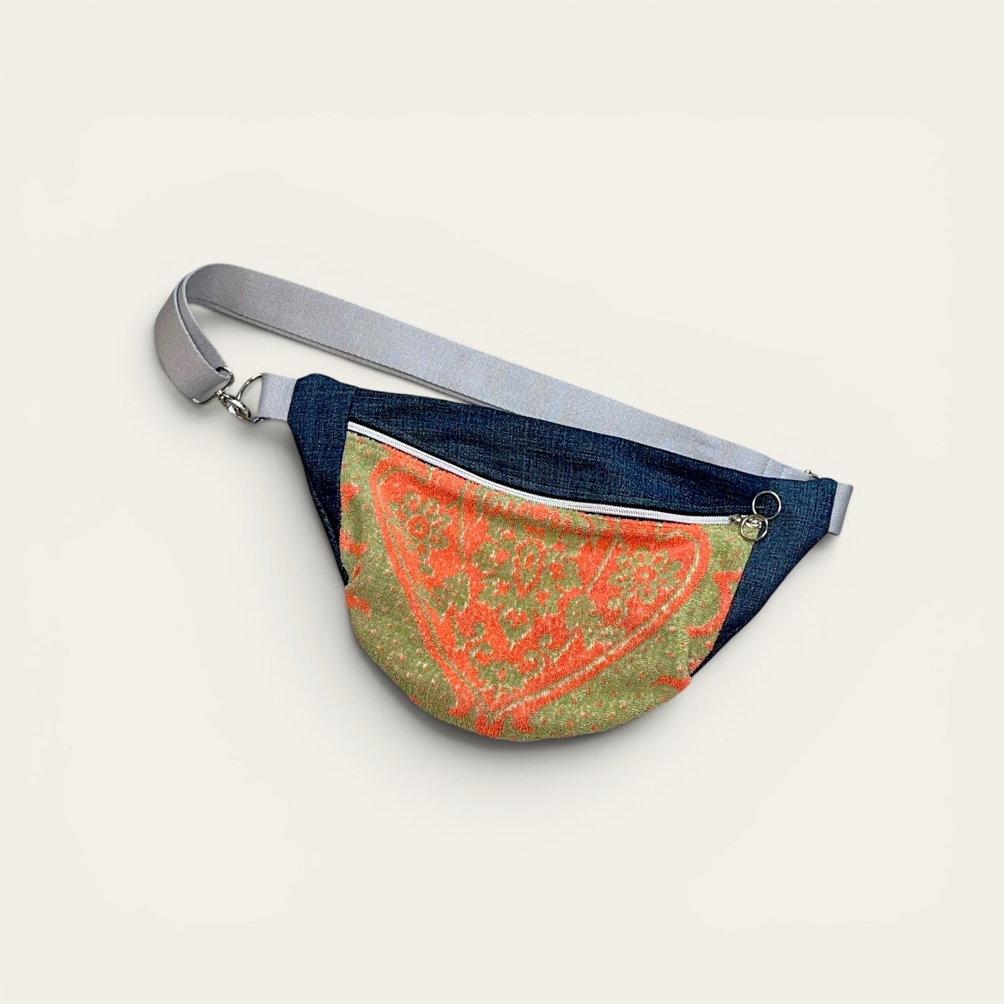 Stor bumbag i denim og frotté | JNortheved