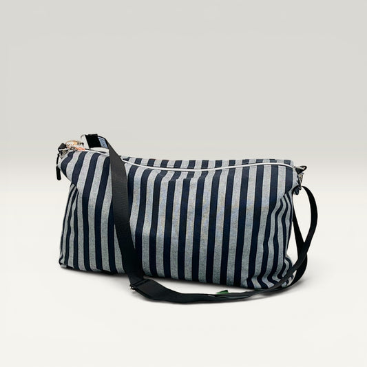 Håndlavet boxy crossbody-taske med pung – Sort/grå | Jnortheved