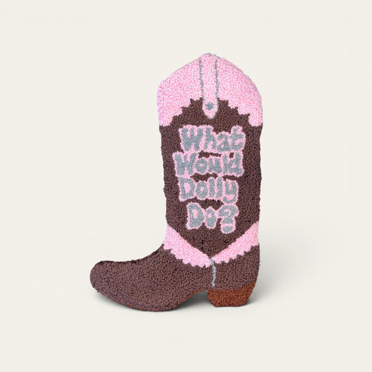 Tuftet cowboystøvle vægophæng – What would Dolly do? | Juks
