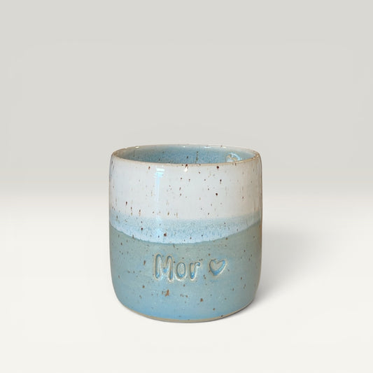 "Mor" Keramikkrus uden hank – Lyseblå glasur | Clay by Hornstrup