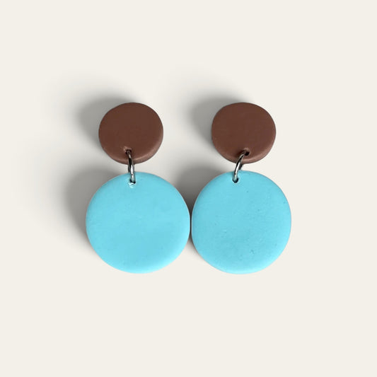 Ørestikker i pastel cirkler – håndlavet polymer clay | Creatrivi