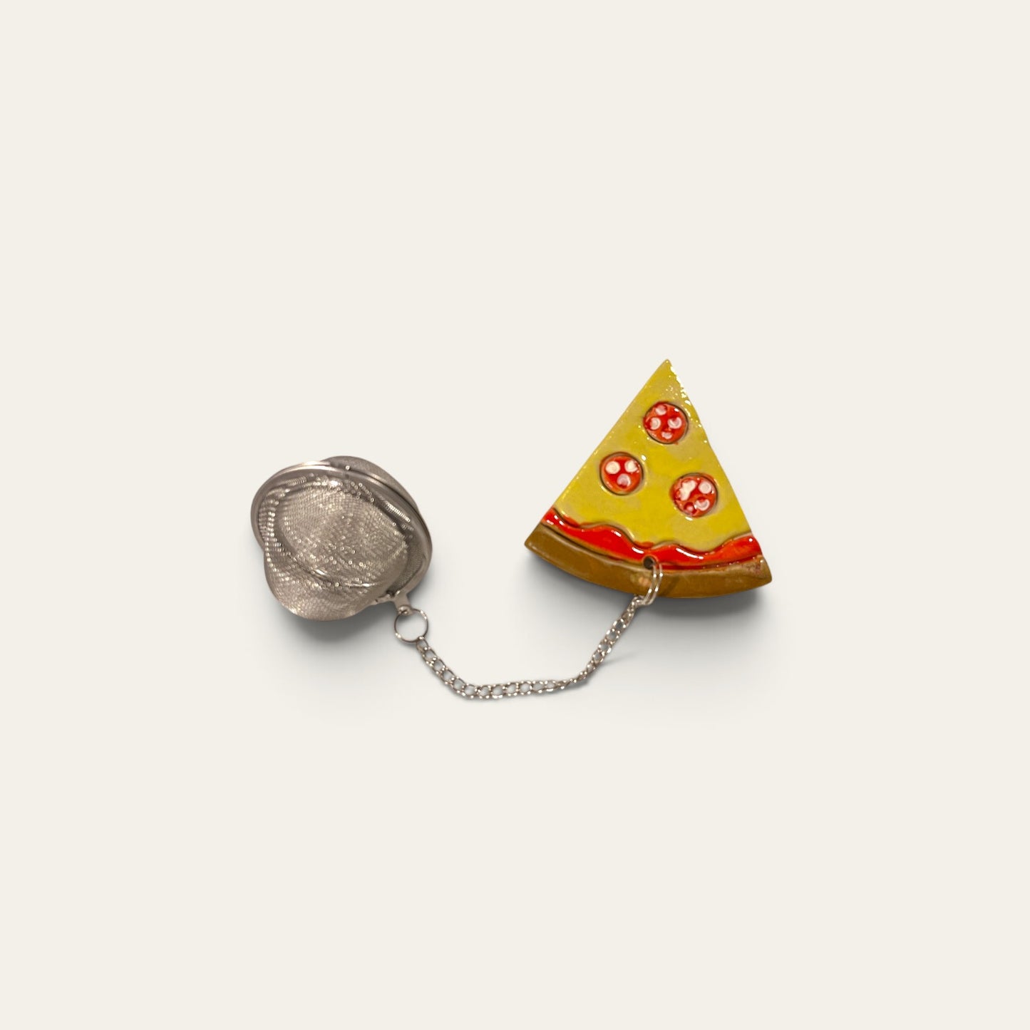 Te-si med keramik vedhæng – pizza | Gitte Bramm
