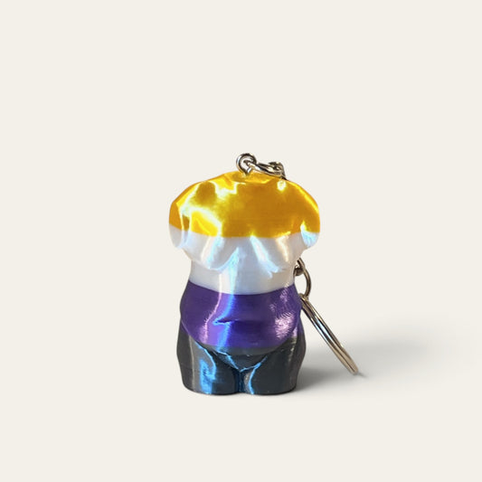 Torso nøglering - non-binary pride