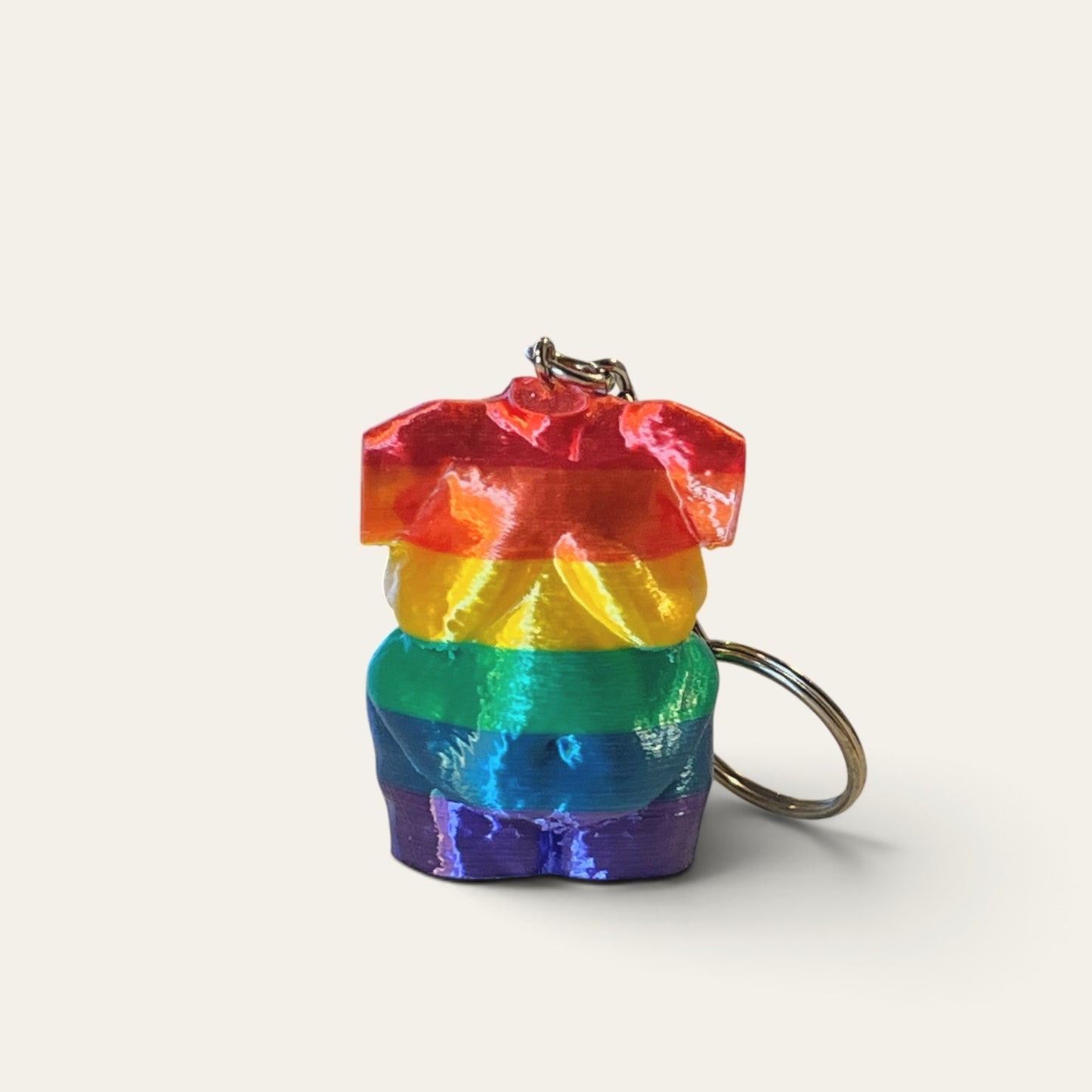 Torso nøglering – pride regnbue | Fatbulous Bodies