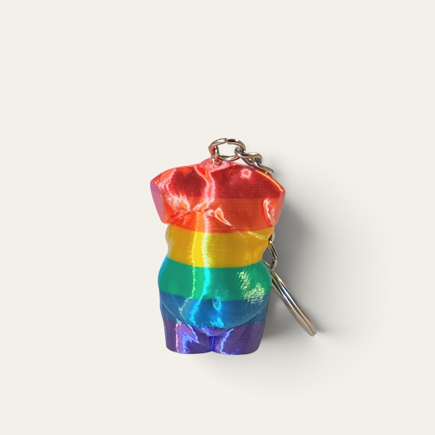 Torso nøglering – pride regnbue | Fatbulous Bodies