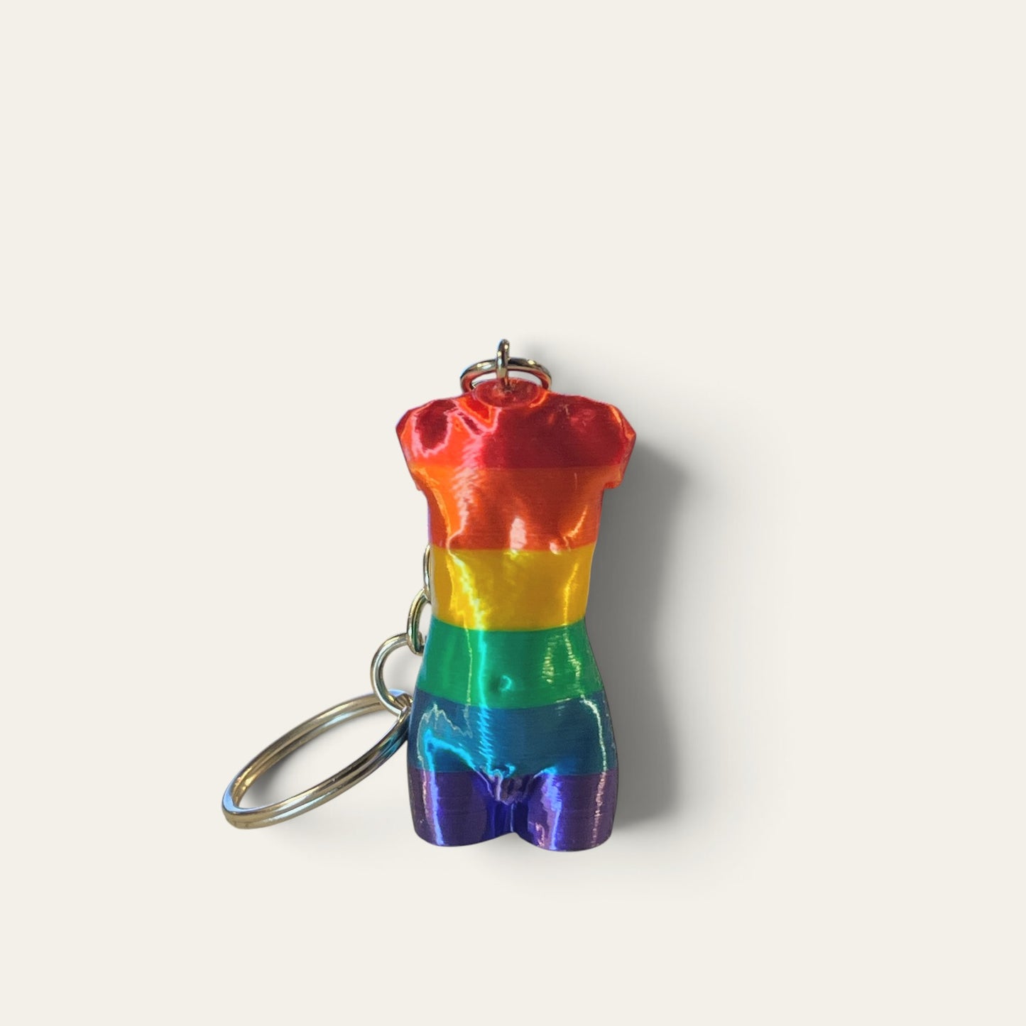 Torso nøglering – pride regnbue | Fatbulous Bodies