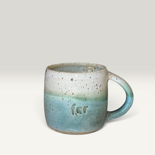 Håndlavet keramikkrus med hank – "Far" | Clay by Hornstrup