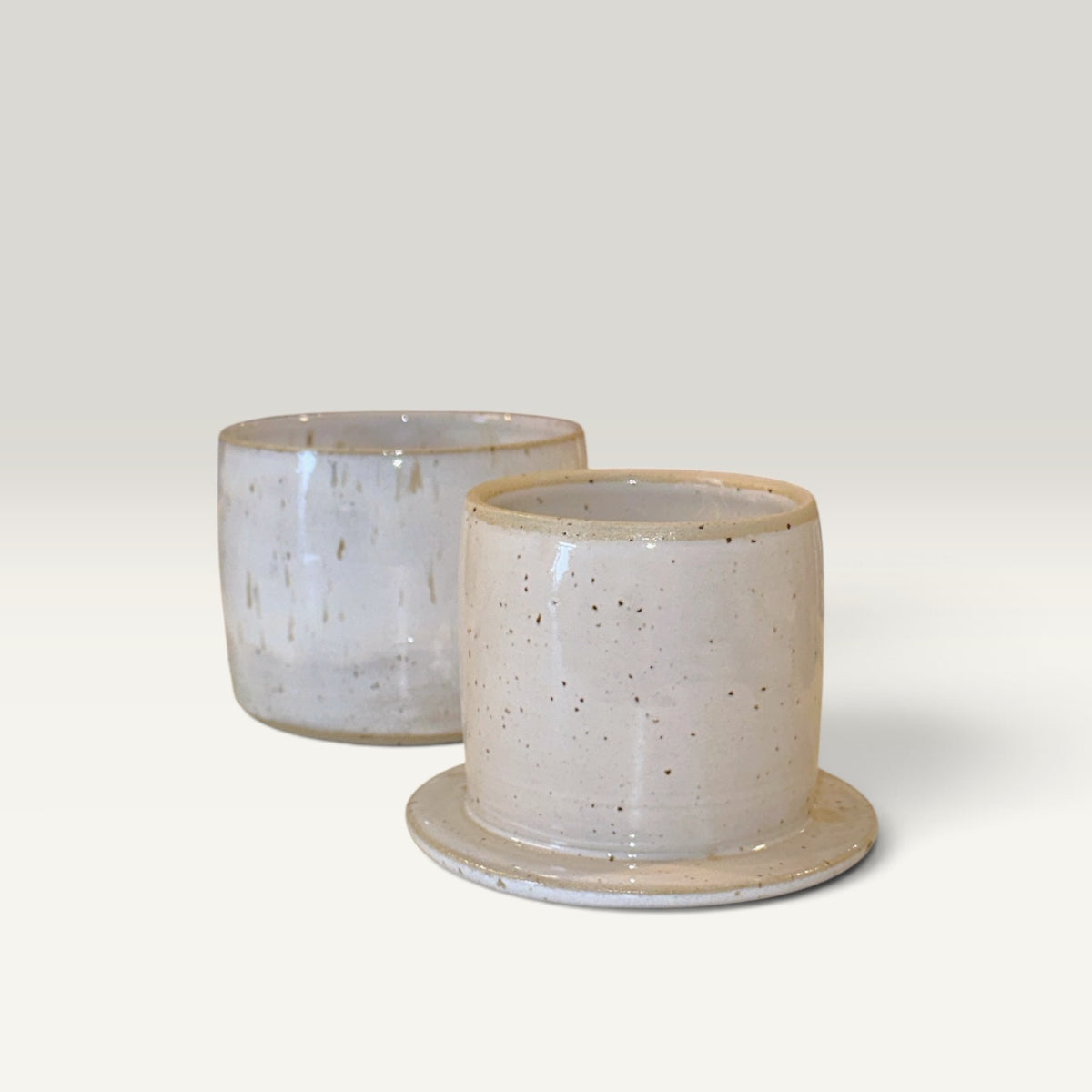 Smørklokke i hvid glasur | Clay by Hornstrup