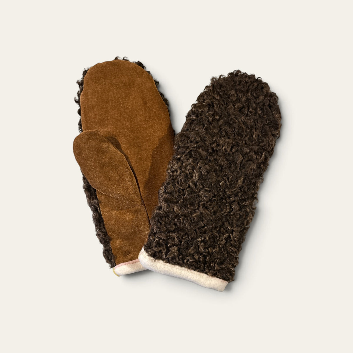 Luffer med brun persianerpels og skind, str. S | HG Design