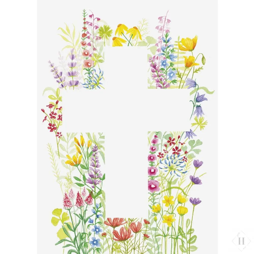 Kort med Kors med blomster Mette Mains