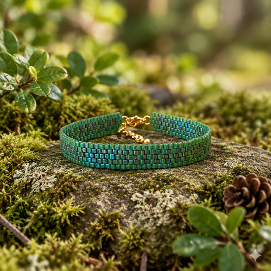 Armbånd grøn metallic Sara Engel – lifestyle