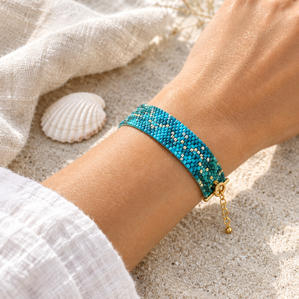 Armbånd turkis teal Sara Engel – lifestyle