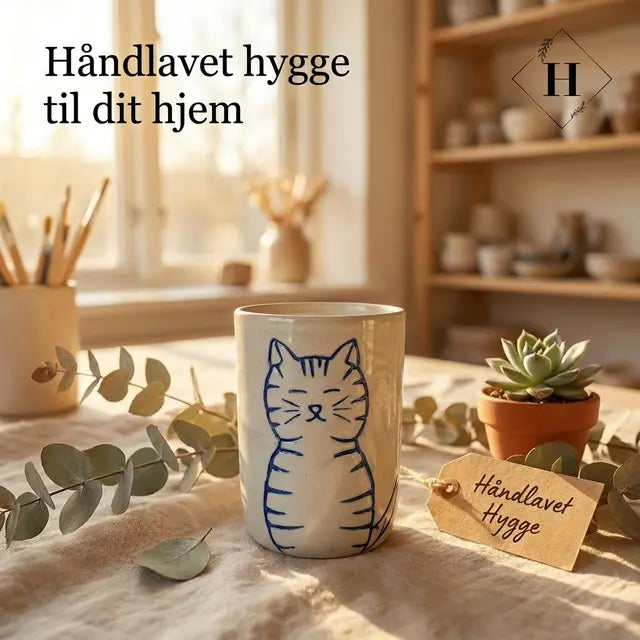 Krus uden hank - blå kat