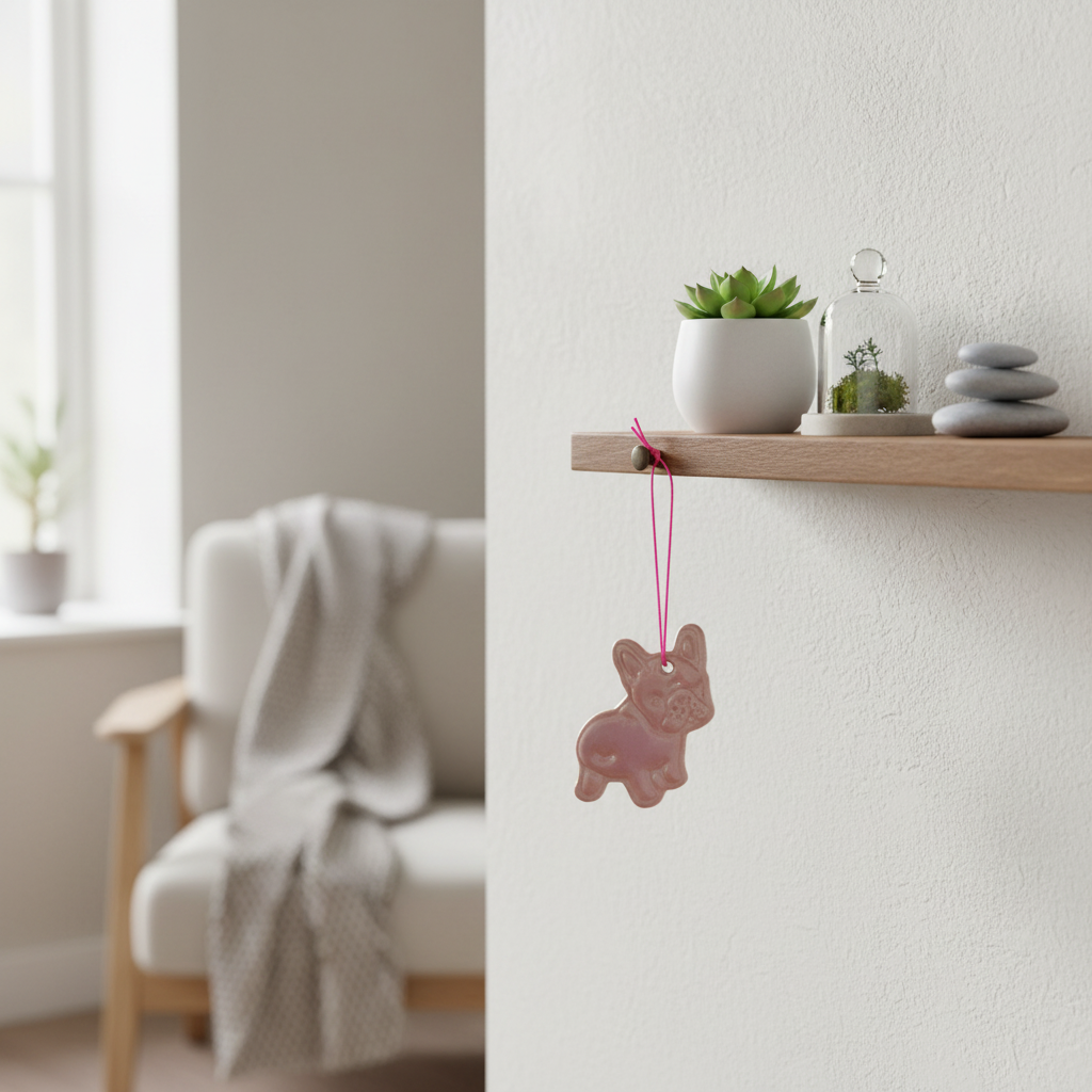 Fransk bulldog keramik ophæng – lifestyle