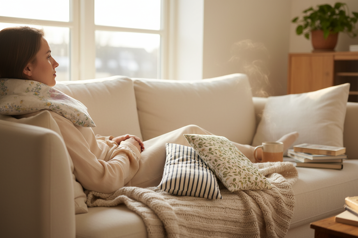 Stor varmepude - storblomstret