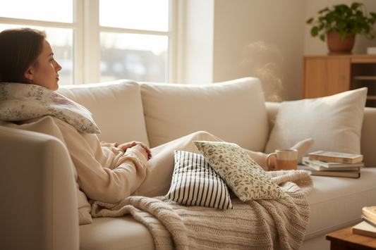 Stor varmepude - olivengrene