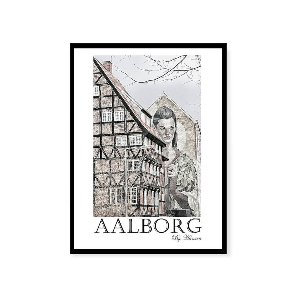 Postkort - Aalborg vægmaleri Hansen posters