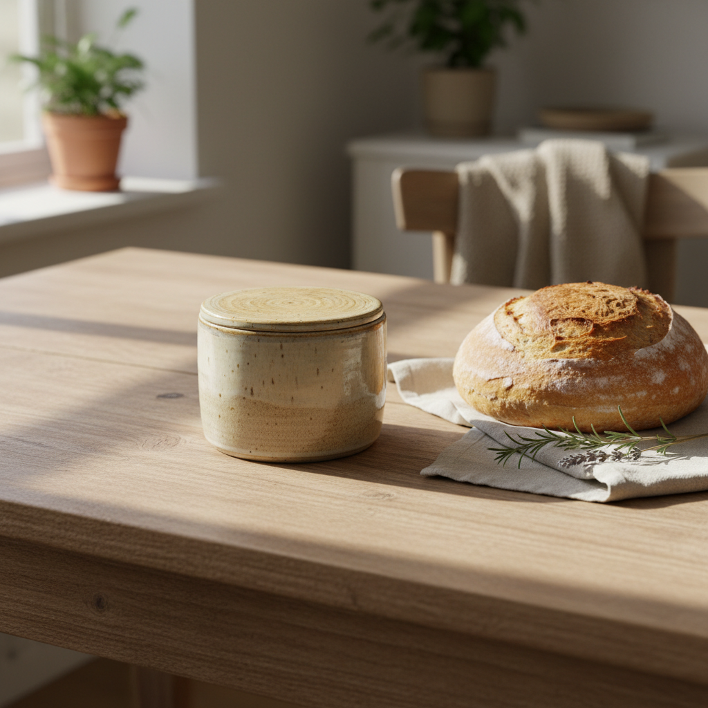 Smørklokke i latte og beige glasur – 2. sort | Clay by Hornstrup