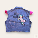 Indlæs billede til gallerivisning Denim vest str S-M - unicorn Decostudiobys
