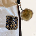 Indlæs billede til gallerivisning Oversize baggy bukser i bomuld m/lommer og flæser og dusk - brun/leopard

