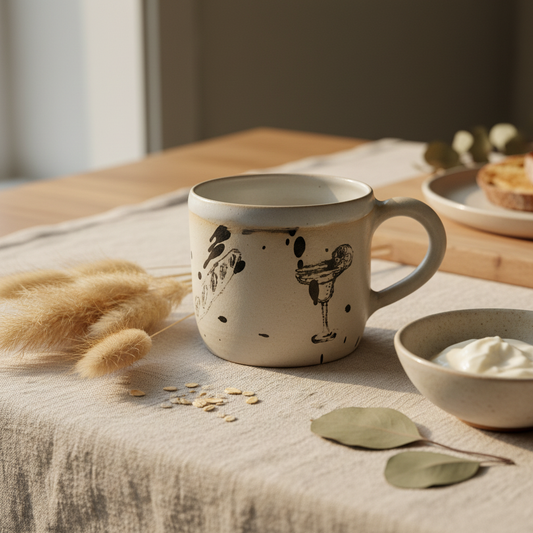 Håndlavet keramikkrus med hank – Saturday Brunch | By Victoria Juul