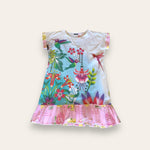 Indlæs billede til gallerivisning Kjole str S - L - sengetøjs kjole med fugle og blomster

