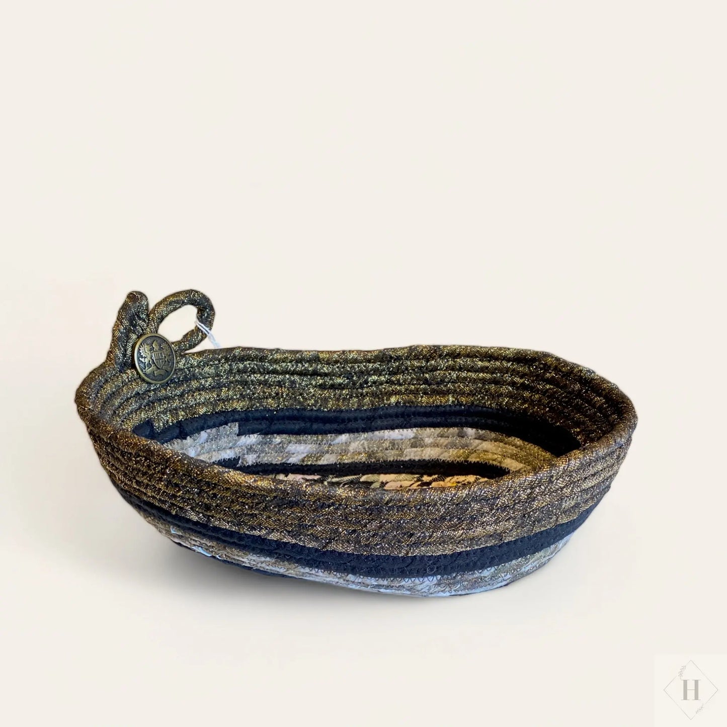 Syet kurv - sort/guldfarvet Jo C