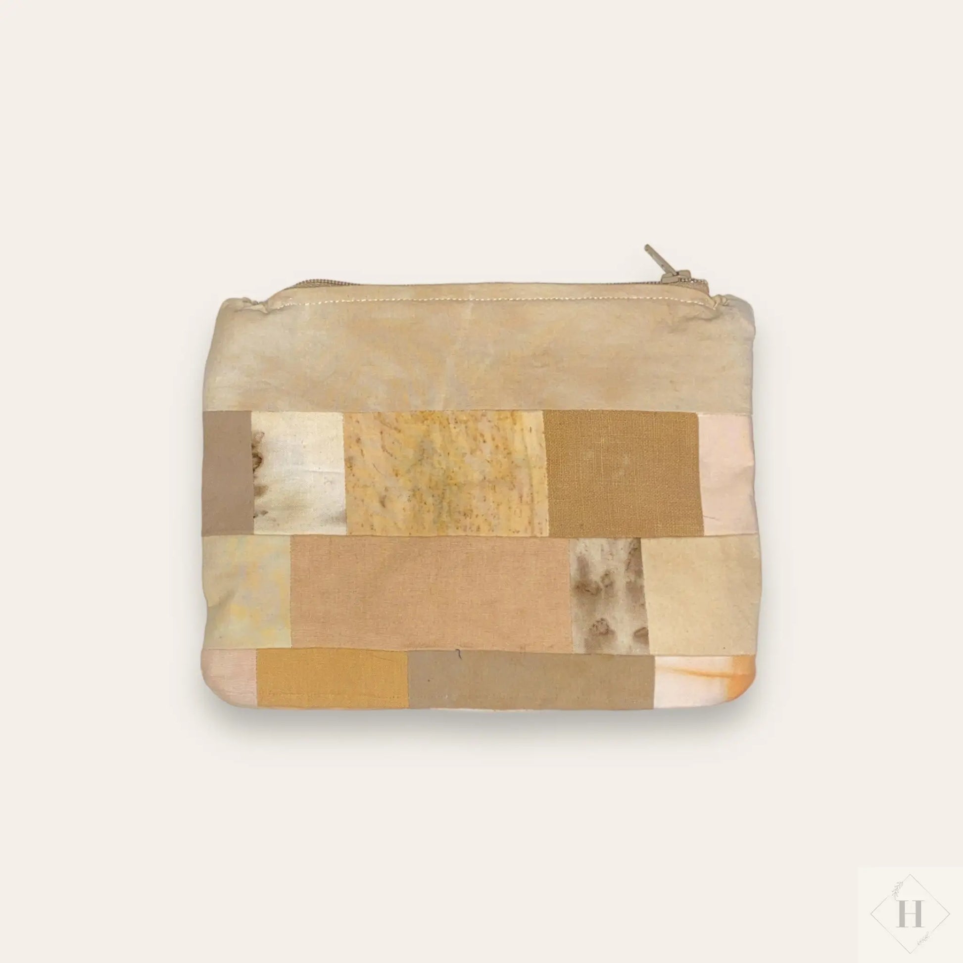Lille pung i patchwork - beige/brub Vera Hjerrild