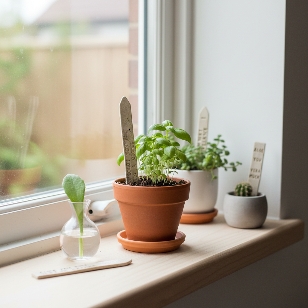 Plante skilt i keramik
