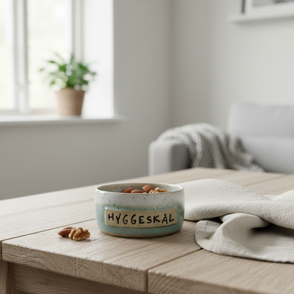 Håndlavet hyggeskål i keramik - Grågrøn skål fra Clay by Hornstrup