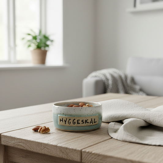 Håndlavet hyggeskål i keramik - Grågrøn skål fra Clay by Hornstrup