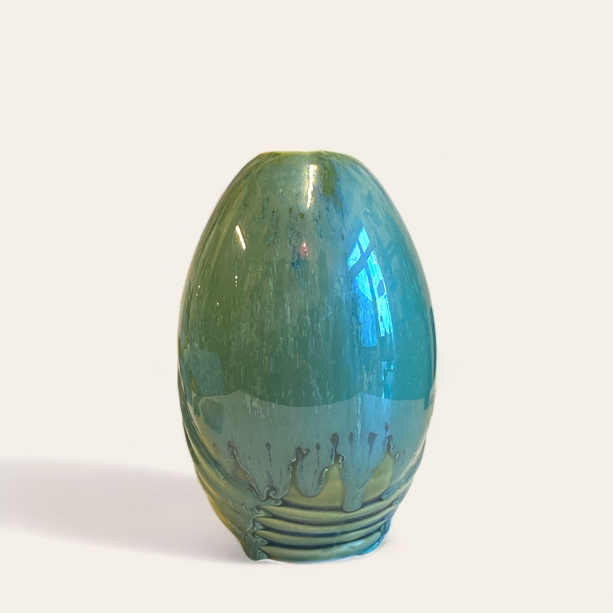Stor vase i keramik - grøn