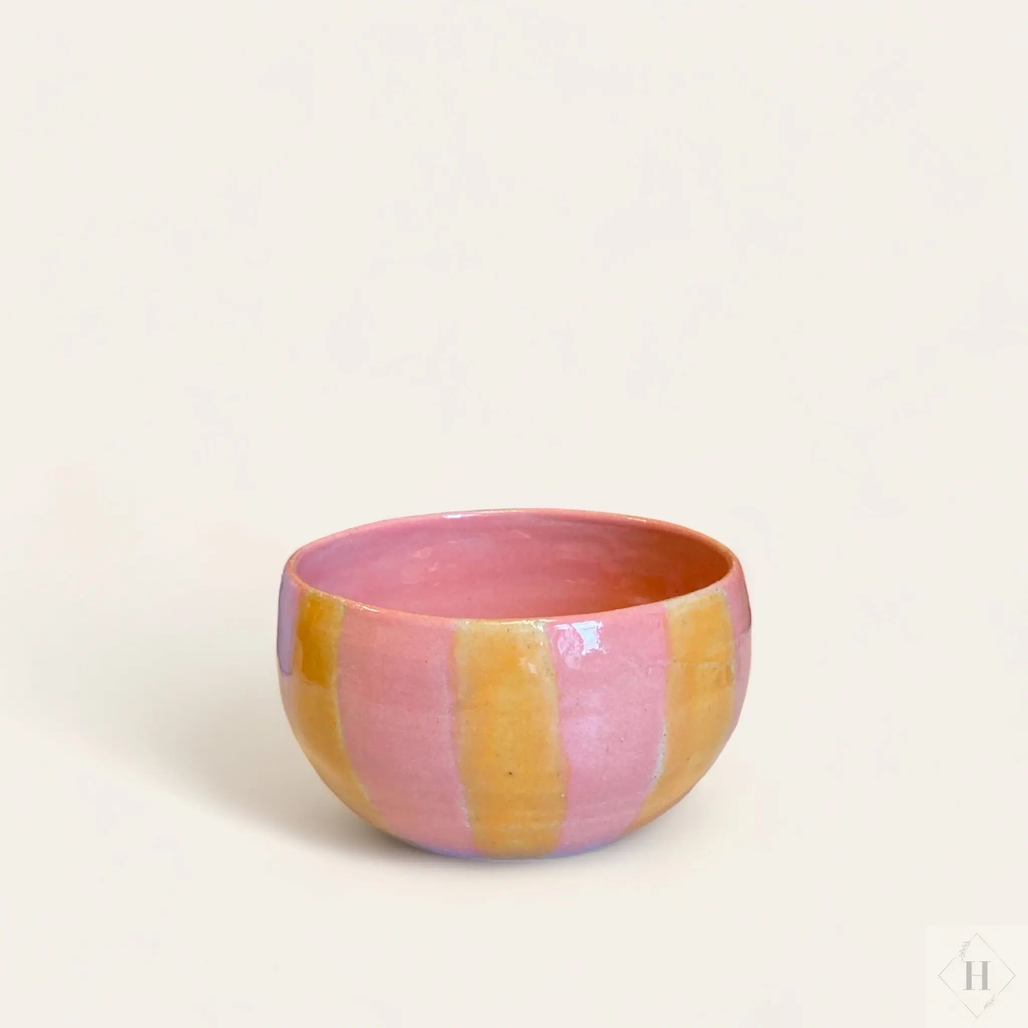Lille skål - lyserød/gul By Victoria Juul