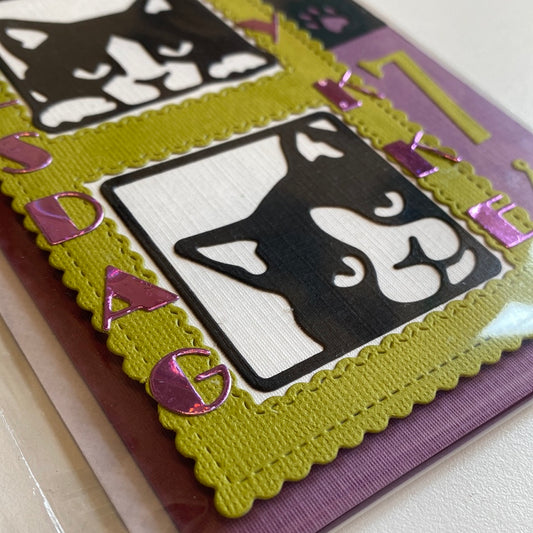 Fødselsdag 7 år - kort Helle Vang