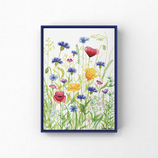 A5 Kunstprint - Markblomster Mette Mains