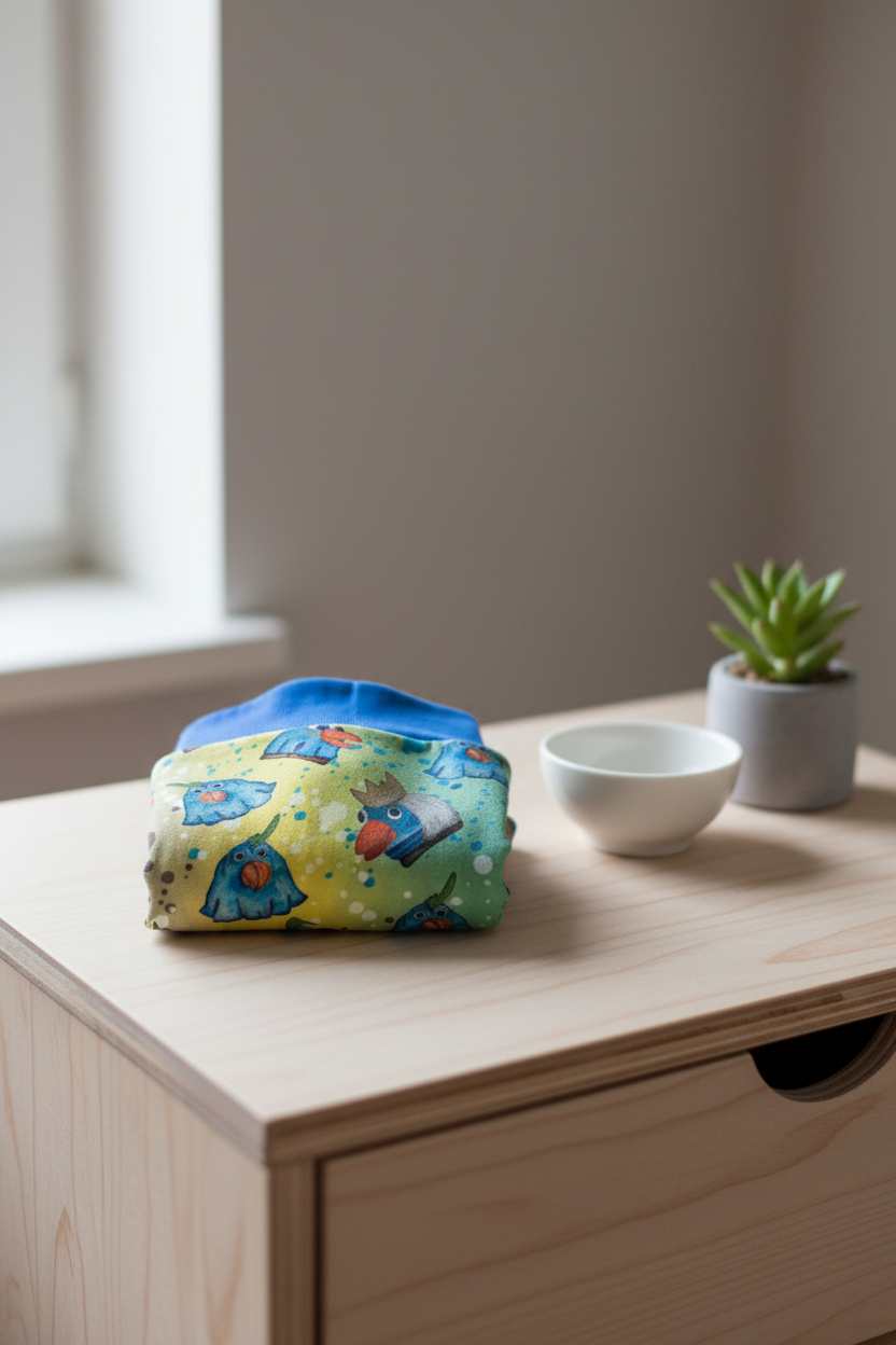 Baby bukser med Andrea kage-motiv – Håndlavet af M Henriksen Design (flere størrelser)