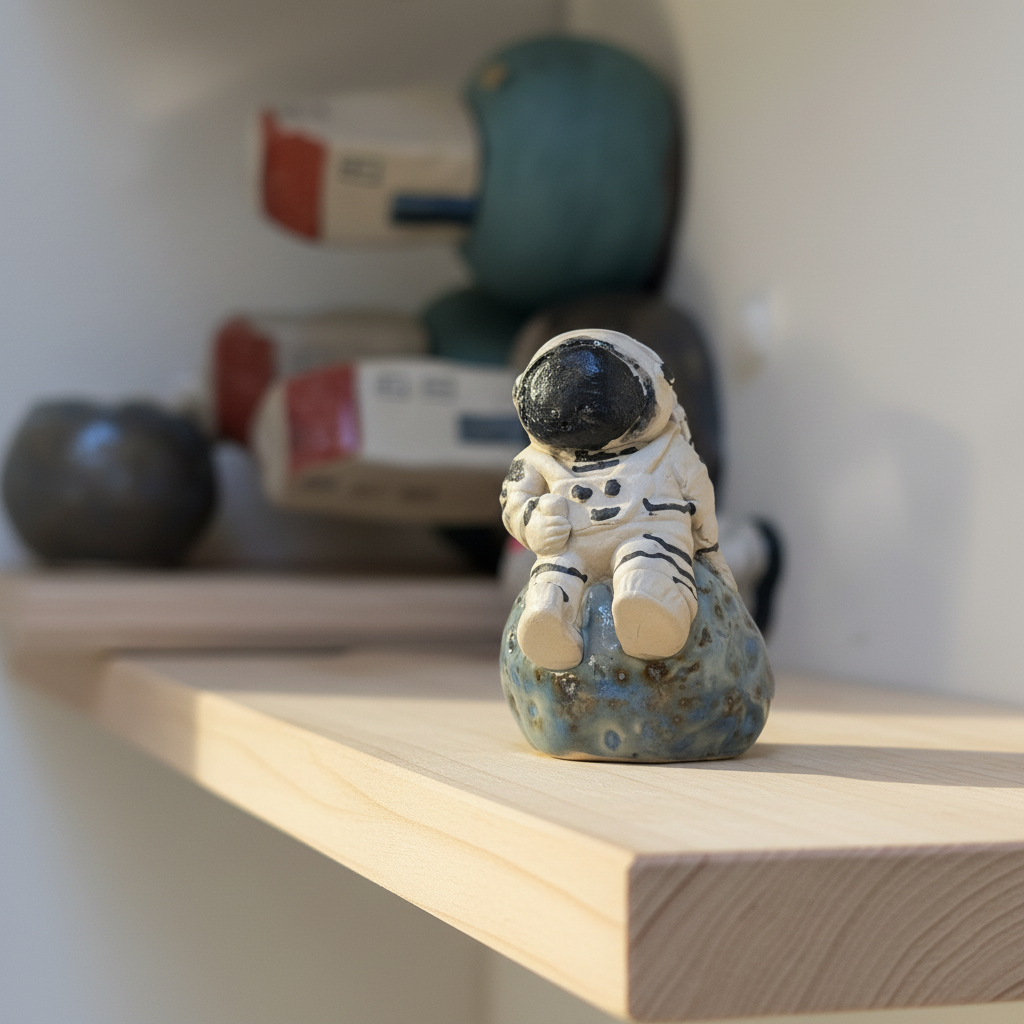 Astronaut figur i keramik
