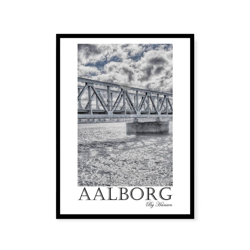 Postkort - Aalborg togbroen Hansen posters